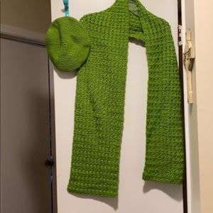 IRISH hand knit hat & scarf set.